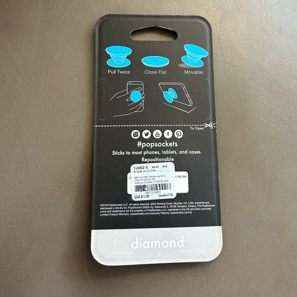 PopSocket Diamond Gray Phone Grip & Stand